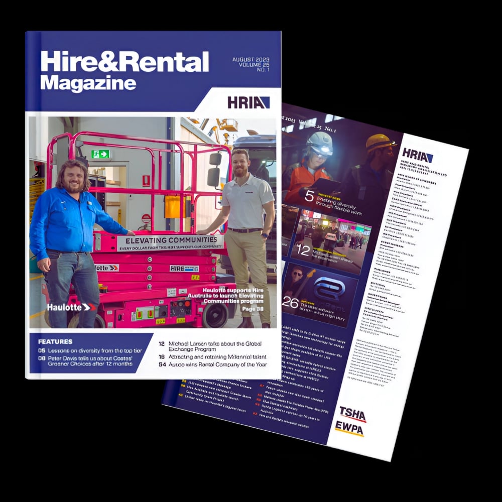 Ron Neville featured in HRIA Hire & Rental Magazine - August 2023