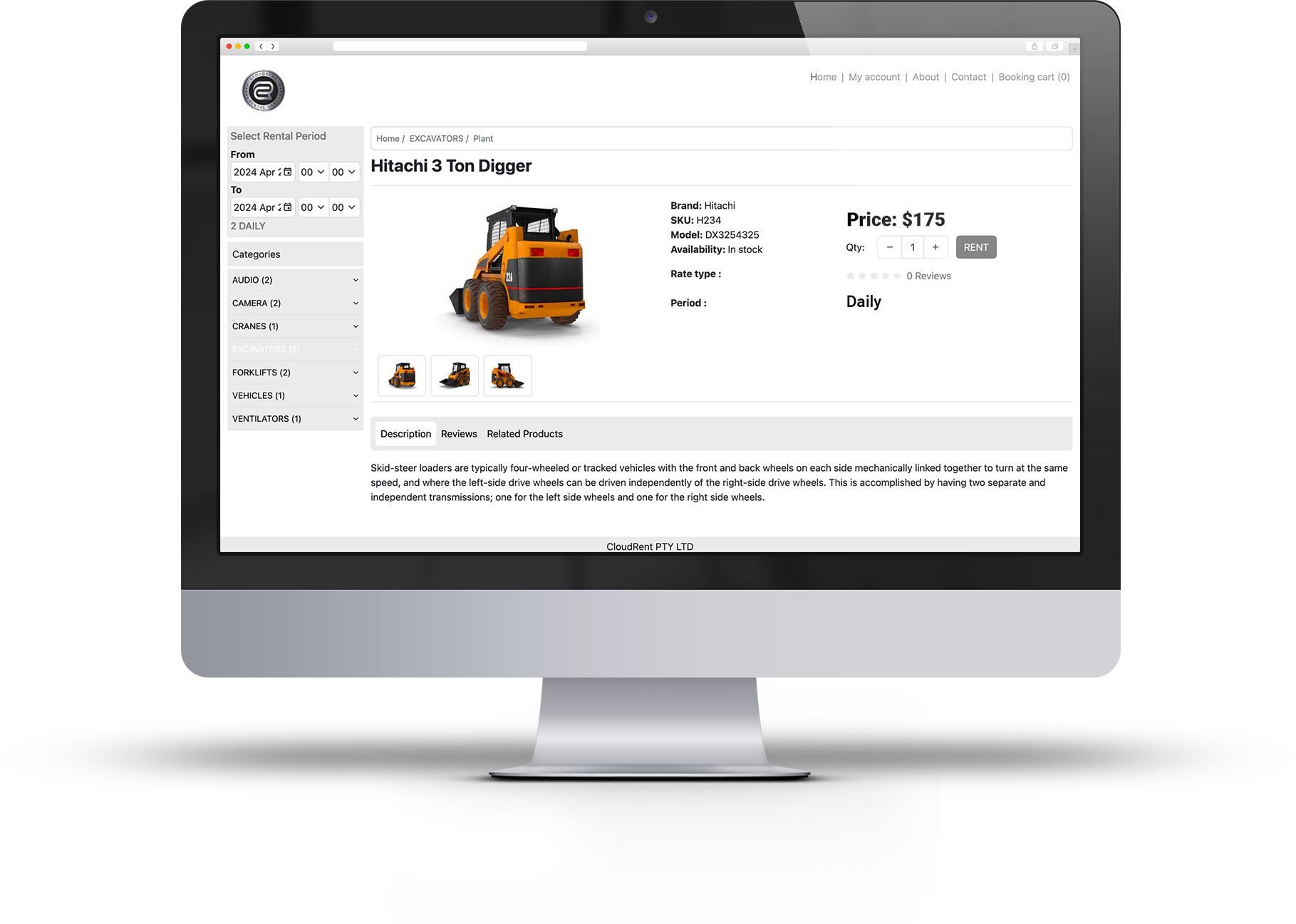 CloudRent Online Rental Store